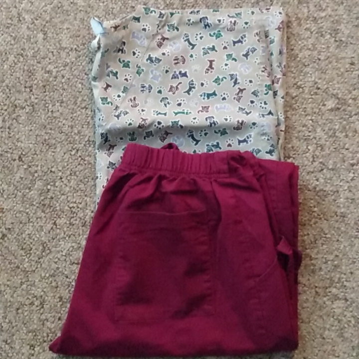 Womens Scrub Set Size Small Vac Brand Set Is 1 Top  1 Bottom